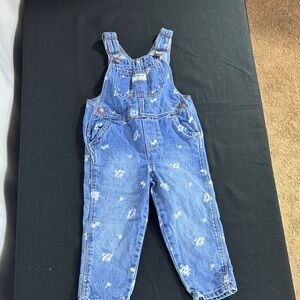 OshKosh B'gosh Floral Blue Overalls
